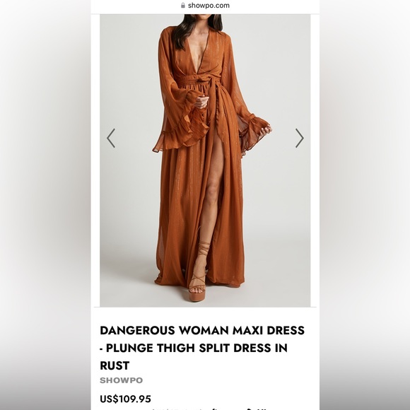 Orange Maxi Dress - Picture 5 of 6